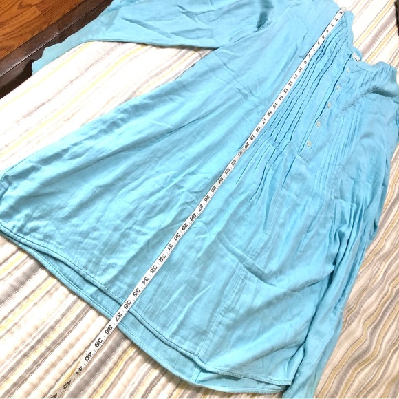 Free People x CP Shades Yoko Tunic long sleeve tunic dress in blue Sz L - Picture 11 of 16